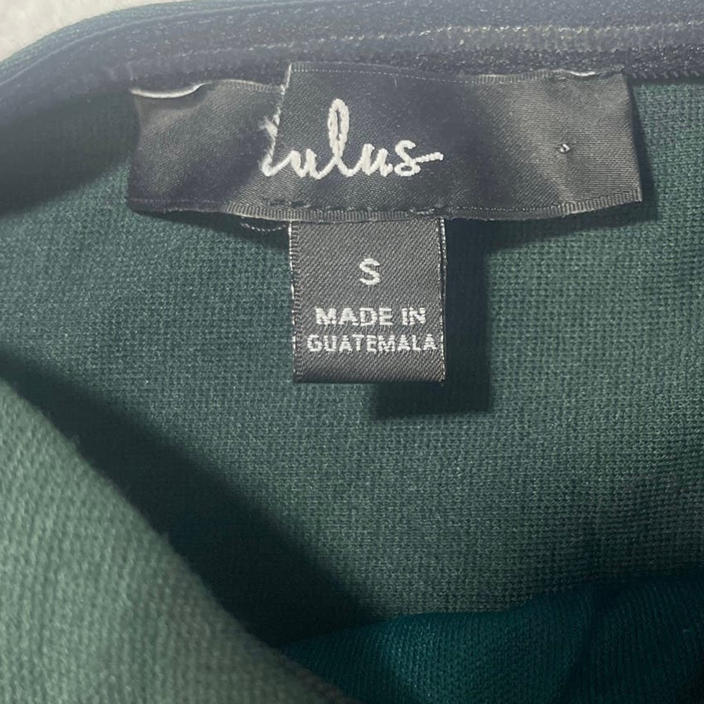 LULU'S SZ S How Much I Care Dark Green Off-the-Shoulder Midi Dress NEW 0B10 - Picture 5 of 8